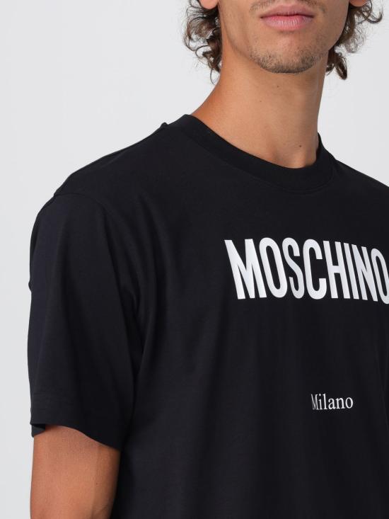 25FW 모스키노 반팔 티셔츠 07135241 1555 Black - MOSCHINO