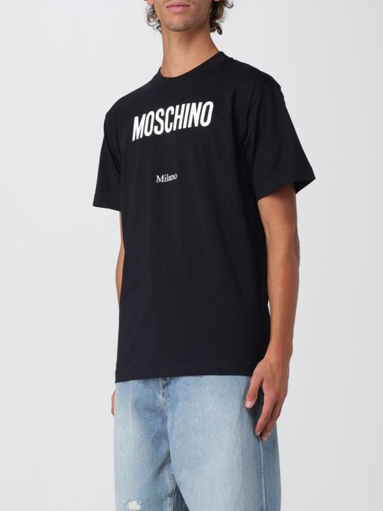25FW 모스키노 반팔 티셔츠 07135241 1555 Black - MOSCHINO