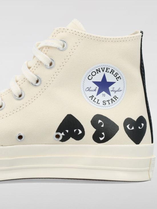 25FW 꼼데가르송 플레이 X 컨버스 스니커즈 AZK127001 2 White - COMME DES GARCONS PLAY CONVERSE