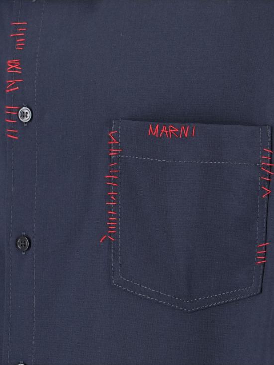 25FW 마르니 긴팔 셔츠 CUMU0278QS TW83900B99 BLUE - MARNI