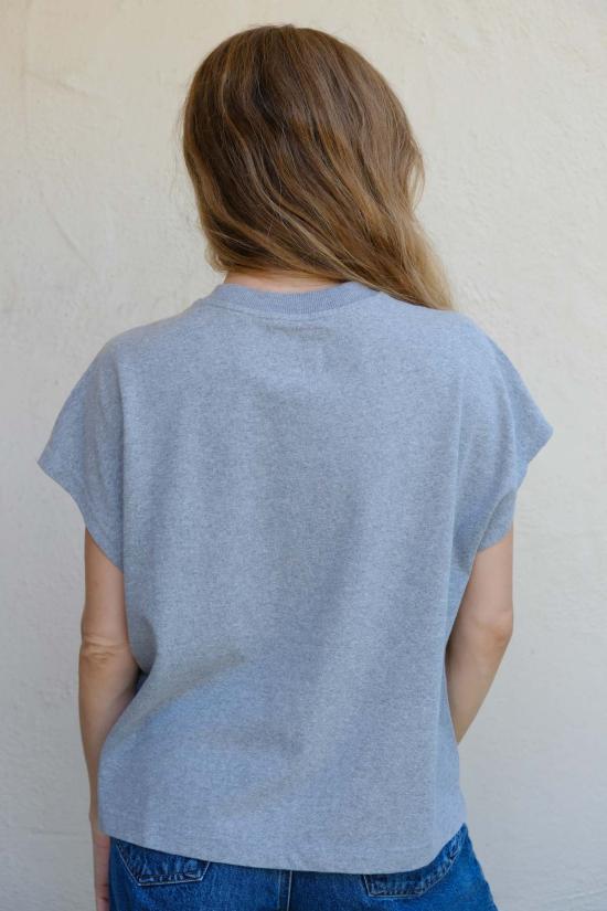  르 본 숍 반팔 티셔츠 르 봉 숍 잔느 티 헤더 그레이 - Le Bon Shoppe