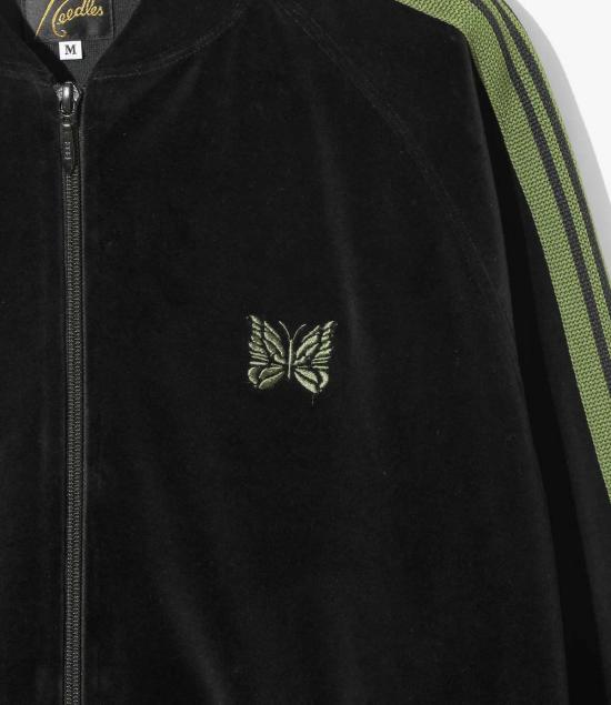 니들스 봄버 자켓 리브 칼라 트랙 재킷 C/Pe 벨루어 - NEEDLES
