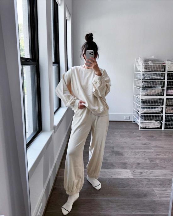  르 본 숍 스트레이트 팬츠 Le Bon Shoppe 벌룬 팬츠 Naturel - Le Bon Shoppe