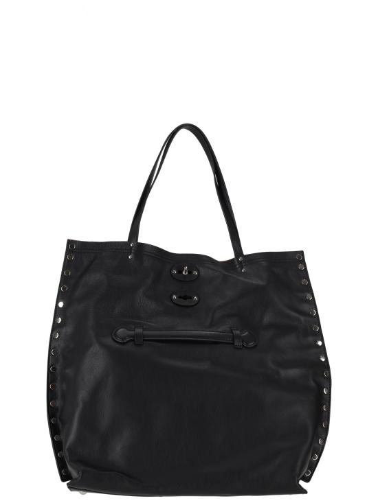 26SS 자넬라토 토트백 0687901910000M Z0001 BLACK LAVAGNA