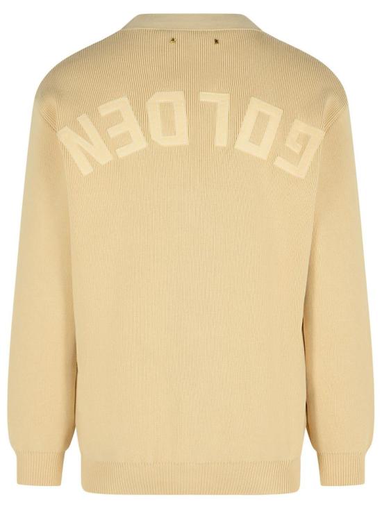 26SS 골든구스 코튼 니트 V넥 버튼 가디건  GMP00946 P00197255550 Beige - GOLDEN GOOSE