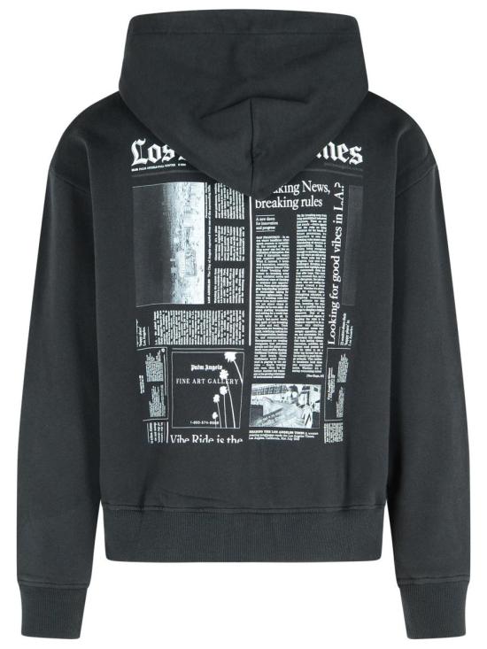 25FW 팜앤젤스 후드 티셔츠 PMBE029F25FLE0011003 Black - PALM ANGELS