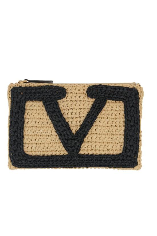 25FW 발렌티노 가라바니 클러치/파우치 7W2P0AR2NQAEX9 NATURAL BLACK