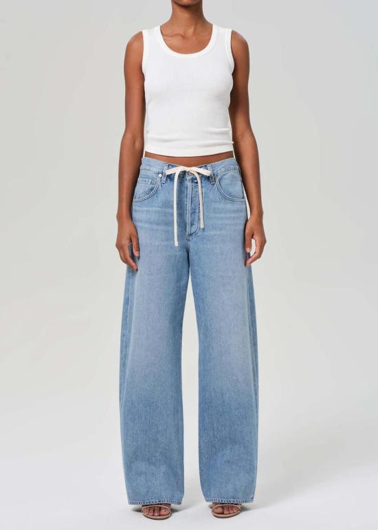  시티즌 오브 휴머니티 스트레이트 팬츠 시티즌스 오브 휴머니티 브린 트라우저 쁘띠 블루 레이스 - CITIZEN OF HUMANITY