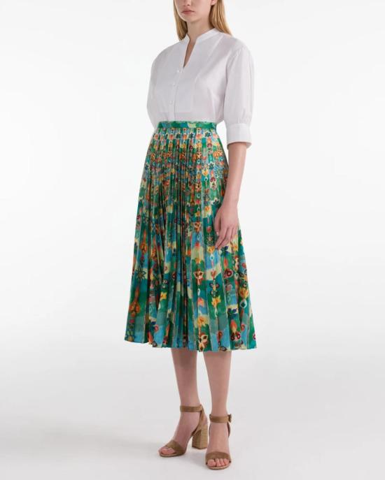  살로니 미디 스커트 킴 스커트 스텔레이트 보더 - SALONI