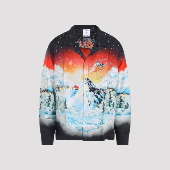 25FW 카사블랑카 긴팔 셔츠 MAW25SH00606 SKI LAKE - CASABLANCA