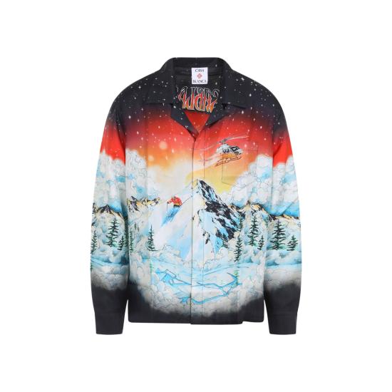 25FW 카사블랑카 긴팔 셔츠 MAW25SH00606 SKI LAKE - CASABLANCA