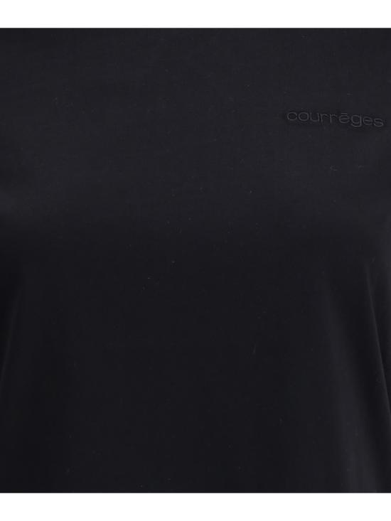 25FW 쿠레쥬 반팔 티셔츠 325JTS217JS0233 9999 BLACK - COURREGES