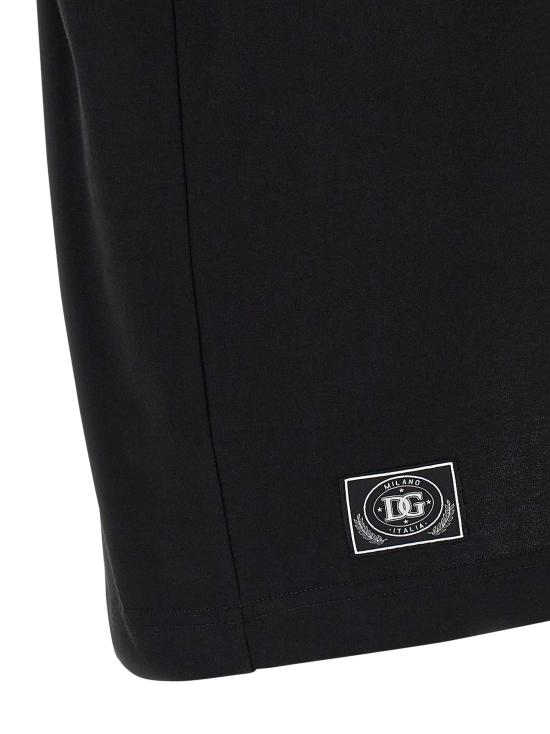 25FW 돌체앤가바나 반팔 티셔츠 G8PN9ZG7PIXN0000 White Black - DOLCE & GABBANA