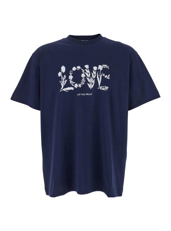  AFTER PRAY 반팔 티셔츠 251CTS228NAVY Blu