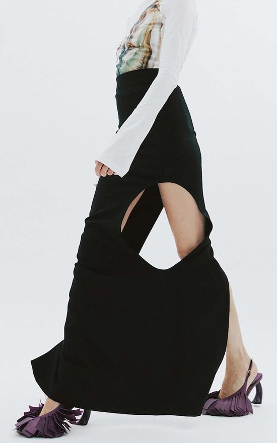  어웨이크 모드 롱 스커트 A.W.A.K.E. 모드 컷아웃 펜슬 스커트 - A.W.A.K.E. MODE