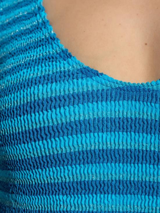 25SS 본드아이 원피스 수영복 001LSTORQUOISESTRIPE Light Blue - BOND EYE