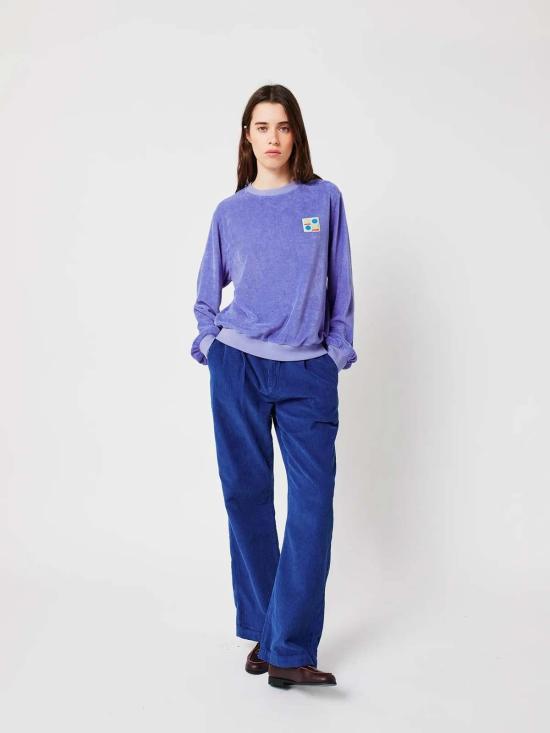  [키즈] 보보쇼즈 풀오버 키즈 보보가 선택한 즐거운 핏 테리 스웨트셔츠 퍼플 - BOBO CHOSES