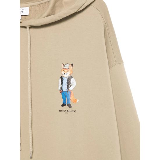 25FW 메종키츠네 드레스드 폭스 오버사이즈 후드 티셔츠 PM00707KM0340 COBEI NEUTRALS - MAISON KITSUNE