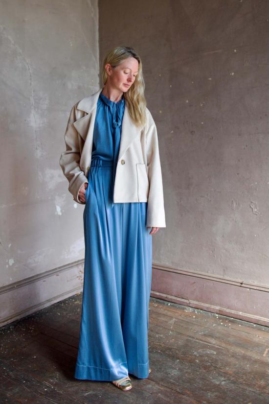  포르테포르테 코트 포르테 포르테 울 캐시미어 크로스 쇼트 카반 주타