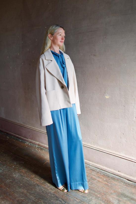  포르테포르테 코트 포르테 포르테 울 캐시미어 크로스 쇼트 카반 주타 - FORTE FORTE