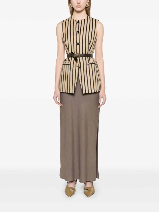  브루넬로 쿠치넬리 미디 스커트 MH126G3396C2925 Taupe - BRUNELLO CUCINELLI