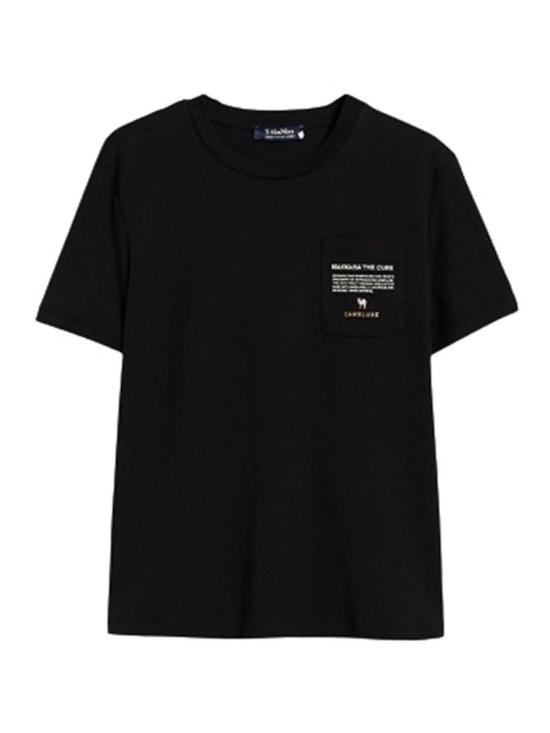 24FW 에스막스마라 반팔 티셔츠 SAX62045300019 Black