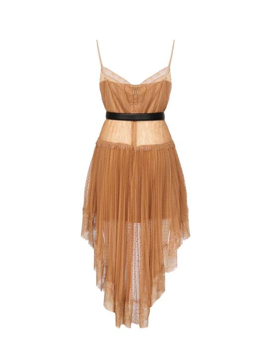 25SS 셀프 포트레이트 숏 원피스 SS25057STAN Brown - SELF PORTRAIT