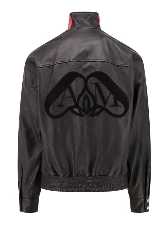  알렉산더 맥퀸 가죽 자켓 775971Q5AMG1214 Black - ALEXANDER MCQUEEN