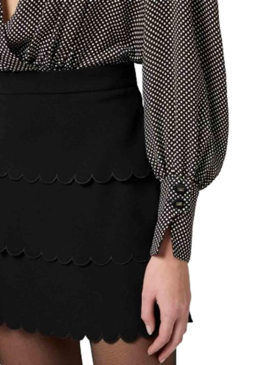 25SS 엘리자베타프랜치 미디 스커트 AB85652E2685 Black - ELISABETTA FRANCHI