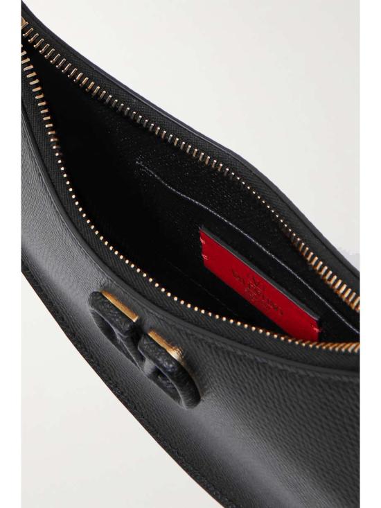  발렌티노 가라바니 V로고 시그니처 카프스킨 미니 호보백 5W0P0W19 RQR 0NO BLACK DOM - VALENTINO GARAVANI