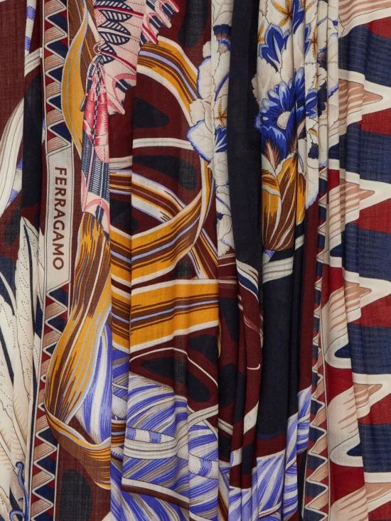 25FW 살바토레 페라가모 머플러/스카프 321203 0788710 NAVY PLUM - SALVATORE FERRAGAMO