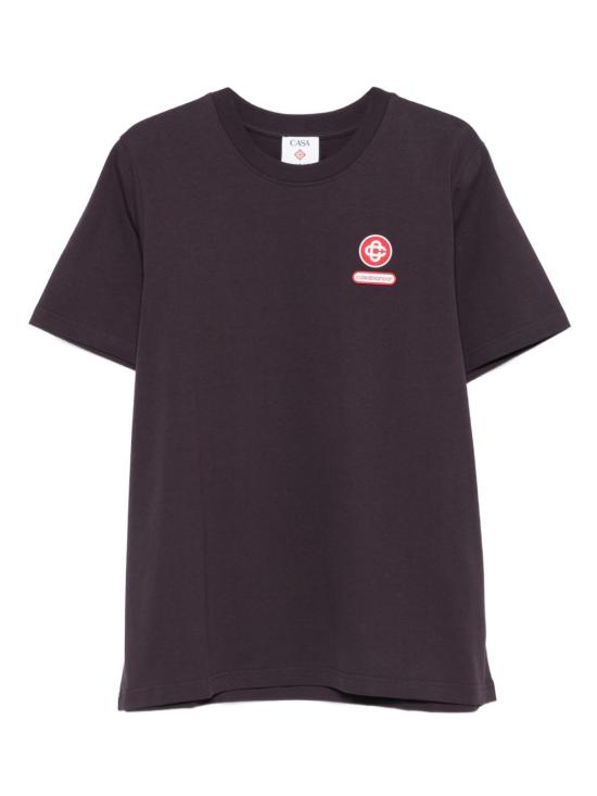 25FW 카사블랑카 반팔 티셔츠 MAW25JTS001 06AUBERGINE Purple