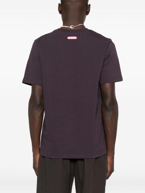 25FW 카사블랑카 반팔 티셔츠 MAW25JTS001 06AUBERGINE Purple - CASABLANCA