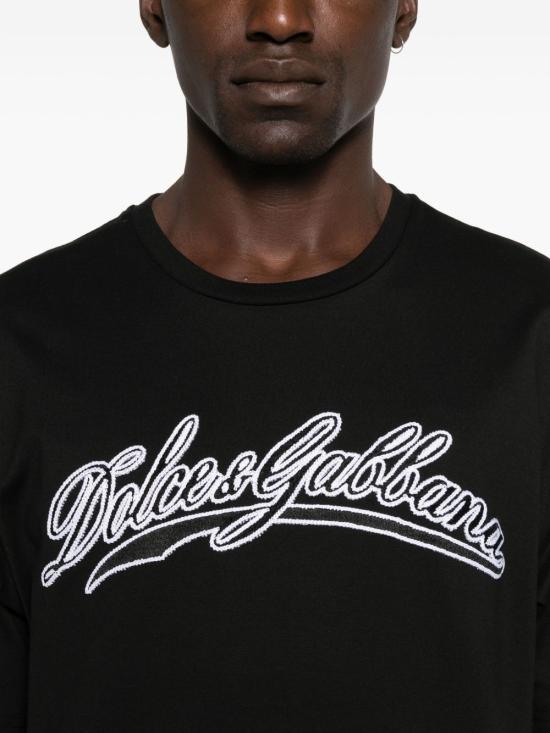 25FW 돌체앤가바나 반팔 티셔츠 G8PN9ZG7PIX N0000 Black - DOLCE & GABBANA