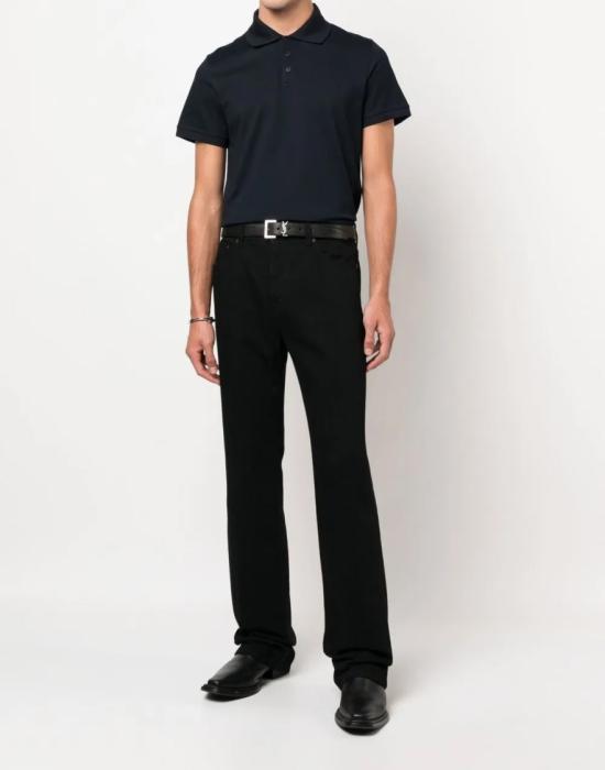 생로랑 폴로 티셔츠 712300YB20C4240 Black - SAINT LAURENT