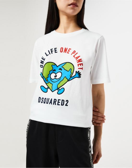 25SS 디스퀘어드2 반팔 티셔츠 S73GC0281S24321100 White - DSQUARED2