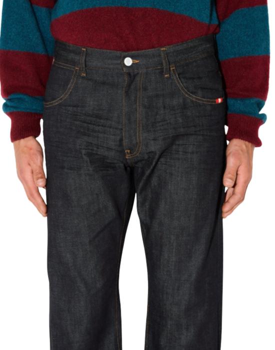 25FW 아미시 데님 팬츠 청바지 남성 AMU010D6871969 C0999 제임스 맨 아미쉬 셀비지 데님 로우 3D 아미쉬 - AMISH