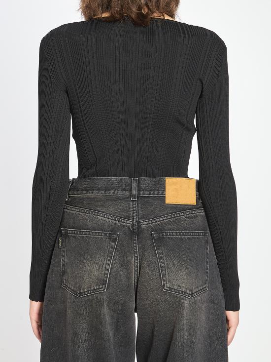 25FW 셀프 포트레이트 긴팔 티셔츠 AW25042T BLACK - SELF PORTRAIT