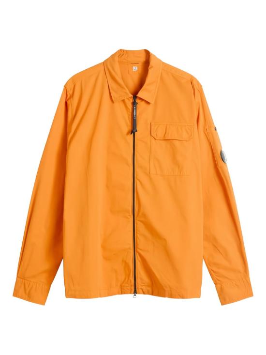 25FW 씨피 컴퍼니 오가닉 개버딘 지퍼 오버셔츠 19CMOS705A 110143G434 Orange