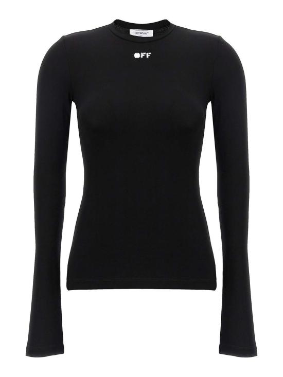  오프화이트 긴팔 티셔츠 OWAD136C99JER0041001 Black