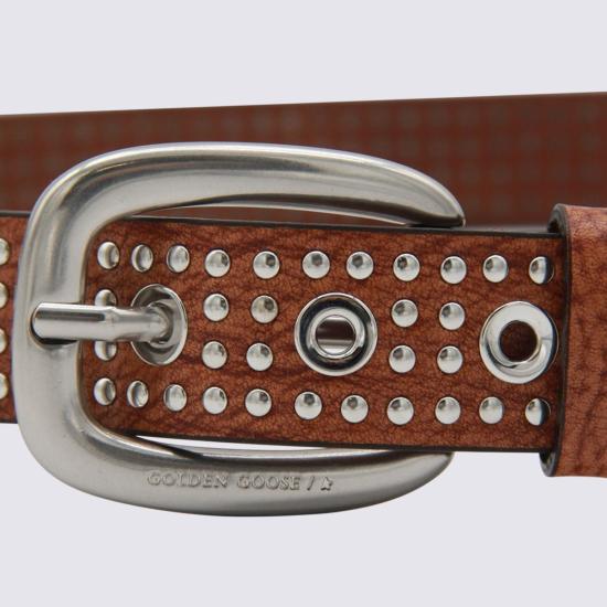 25FW 골든구스 가죽 벨트 GMA00775A00013055312 Brown - GOLDEN GOOSE