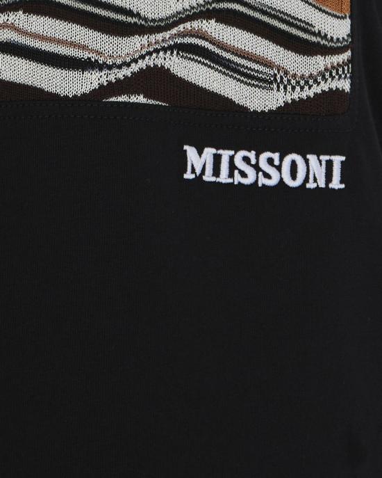 25FW 미소니 반팔 티셔츠 DS25WL06BJ00PJS91QR BLKJERSEY - MISSONI