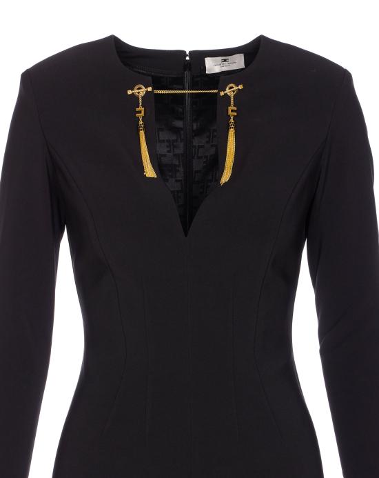 25FW 엘리자베타프랜치 미디 원피스 AB80557E2 110 Black - ELISABETTA FRANCHI