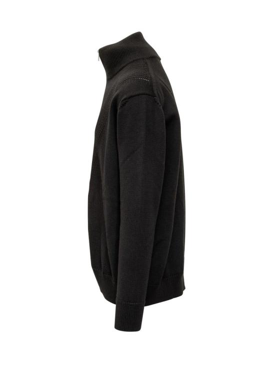 25FW 질샌더 집업 니트 J22HP0039J14775 001 Black - JIL SANDER