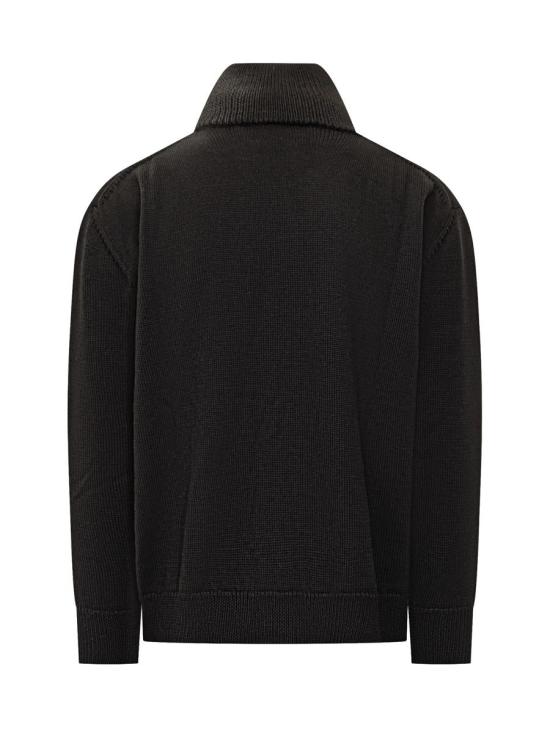 25FW 질샌더 집업 니트 J22HP0039J14775 001 Black - JIL SANDER