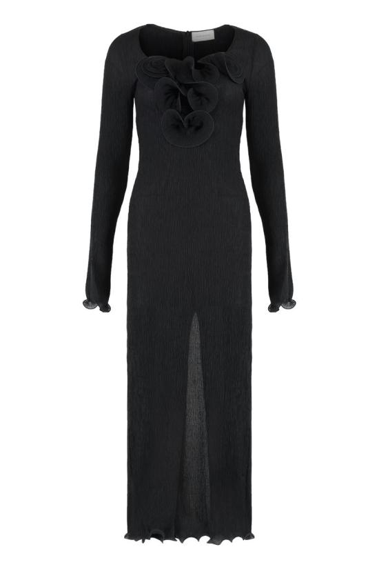 25FW 마그다뷰트림 롱 원피스 131523 BLACK Black