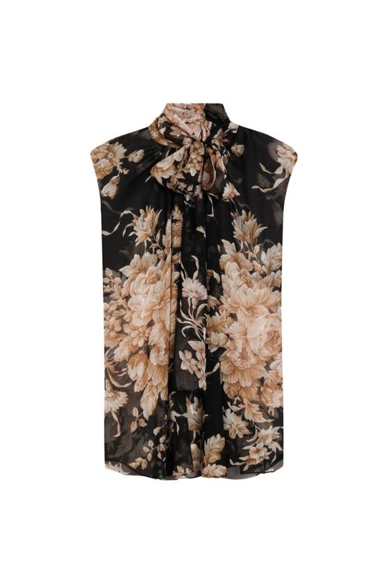 25FW 돌체앤가바나 블라우스 F7BD1TIS1ZOHN4OX ROSE CRETONNE F BLACK