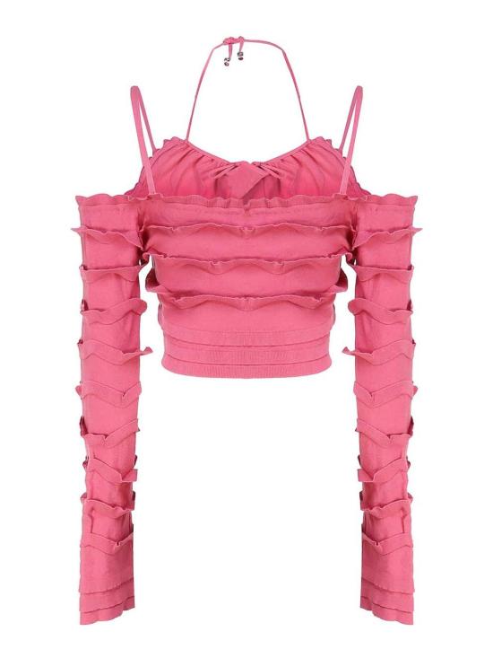  블루마린 민소매 티셔츠 2M446AN0722 Nude Neutrals - BLUMARINE