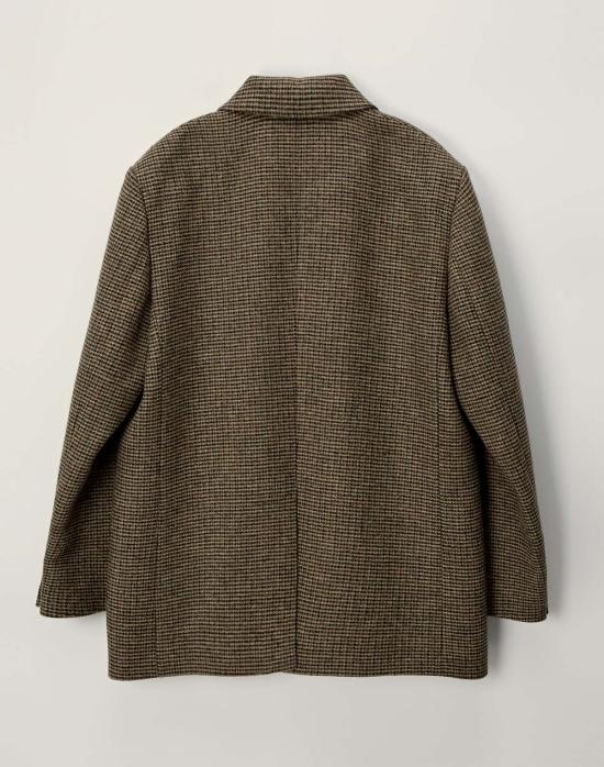  던스트 수트 자켓 클래식 2버튼 울 블레이저 브라운 체크 - DUNST