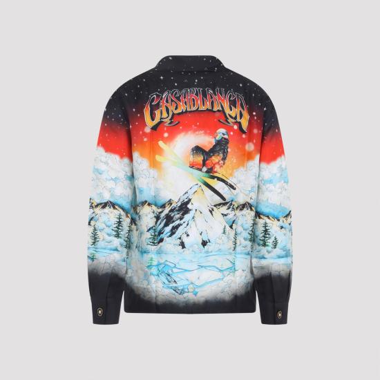 25FW 카사블랑카 긴팔 셔츠 MAW25SH00606 SKI LAKE MULTICOLOUR - CASABLANCA